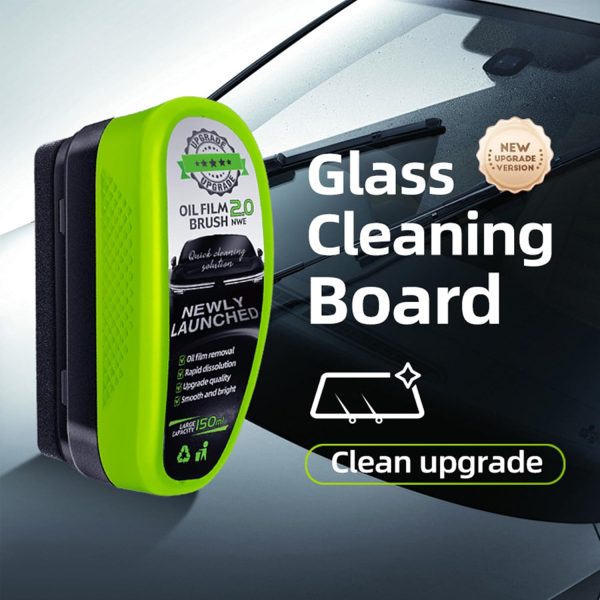 1pc Oil Film Brush 2.0, Clear Vision Glass Cleaner, Clearview Shield Clear Vision Windshield Cleaner, Oil Film Cleaning Brush For Car Windows