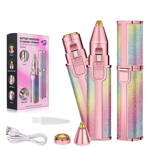 Hair Removal 2 In 1 Rechargeable Blawless Electric Facial, Multi Attractive Color
