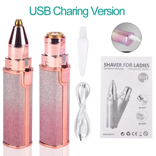 Hair Removal 2 In 1 Rechargeable Blawless Electric Facial, Multi Attractive Color