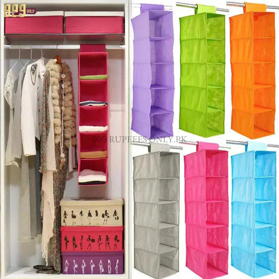 Organizer 5/6 Layers Shelf Foldable Clothing Storage Rack Shelves