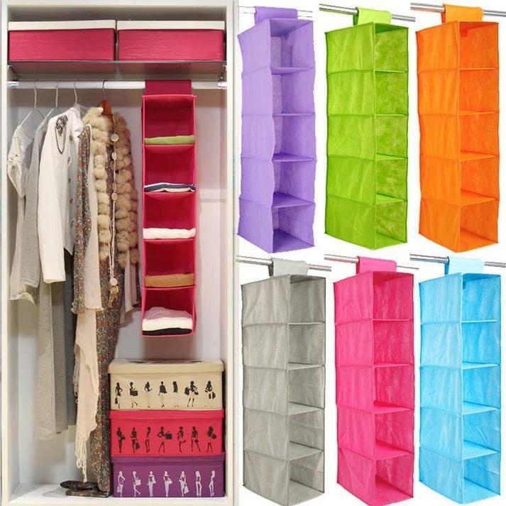 Organizer 5/6 Layers Shelf Foldable Clothing Storage Rack Shelves