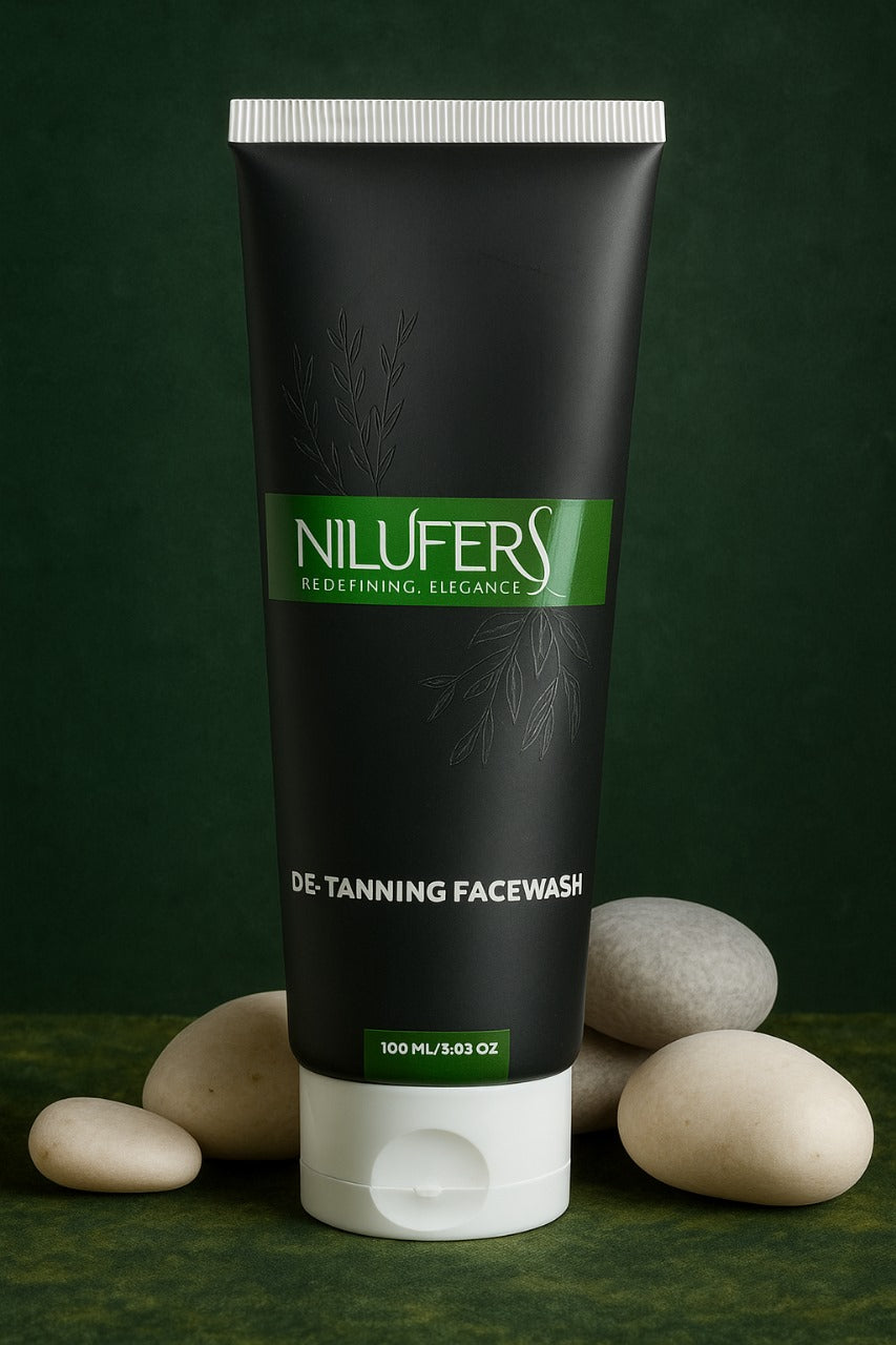 De-tan Facewash By Nilufers. De-Tan Face Wash | Natural Tan Removal & Brightening Cleanser