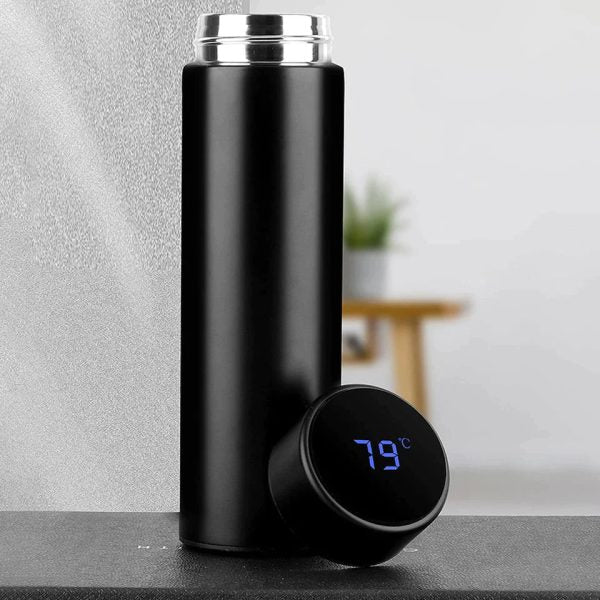 Temperature Display Vacuum Insulated Water Bottle Thermo Flask Made Of Premium Stainless Steel Coffee Cup (random Color)( 500ml )