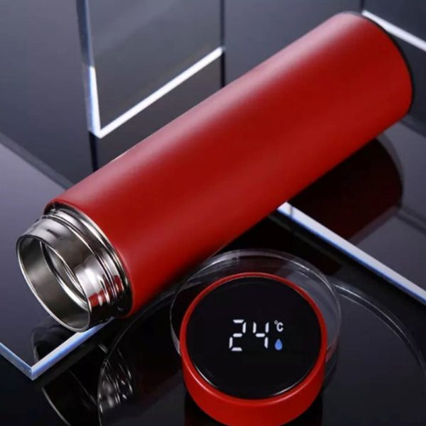 Temperature Display Vacuum Insulated Water Bottle Thermo Flask Made Of Premium Stainless Steel Coffee Cup (random Color)( 500ml )