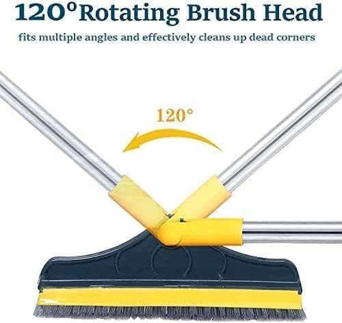 2 in 1 Cleaning Brush Floor Scrub Broom Wiper Scraper