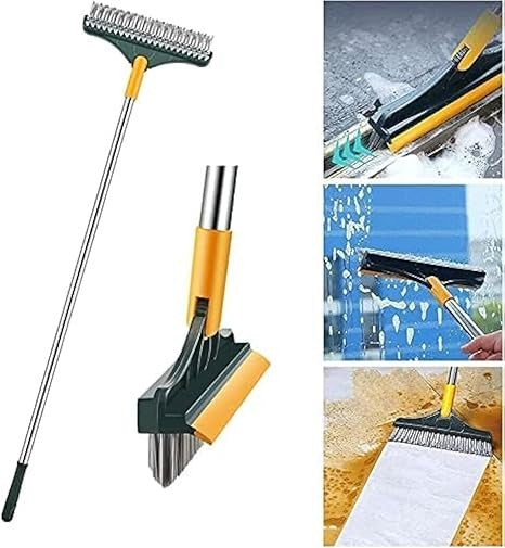 2 in 1 Cleaning Brush Floor Scrub Broom Wiper Scraper