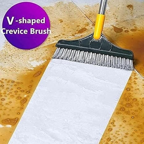 2 in 1 Cleaning Brush Floor Scrub Broom Wiper Scraper