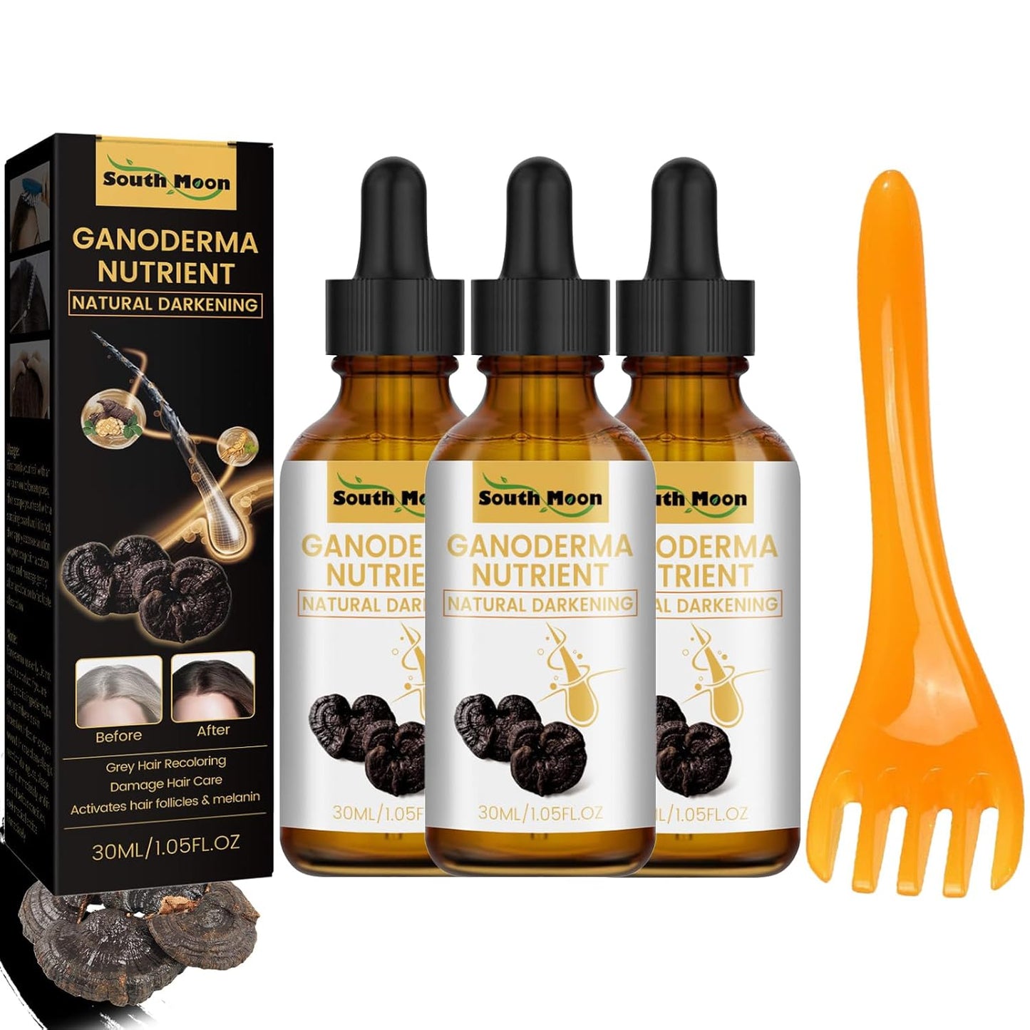 Anti-Greying Hair Serum - Promotes Hair Growth & Density, Damaged Hair Care