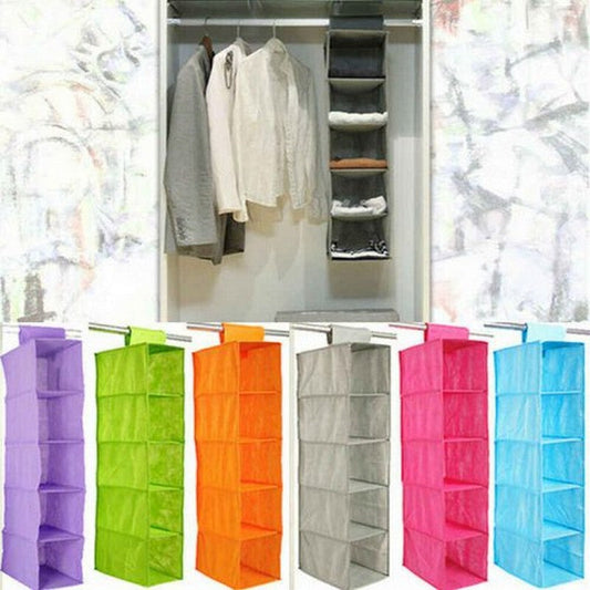 Organizer 5/6 Layers Shelf Foldable Clothing Storage Rack Shelves