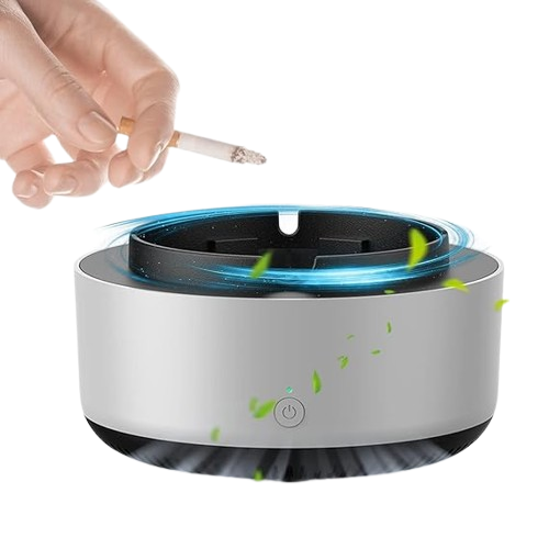 2-in-1 Air Purifier Quiet Ashtray, Ashtray Multifunction Electronic Smokeless Car Ashtray.