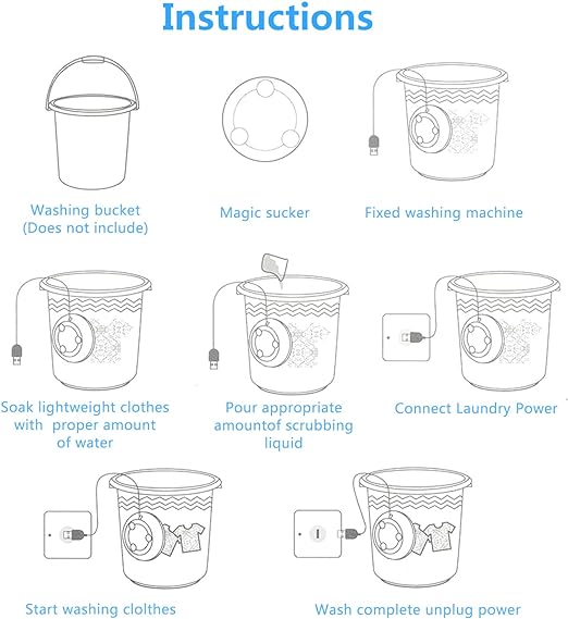 Portable Usb Washing Machine For  Dishes and  Clothes Ultrasonic Rotating Turbine washer
