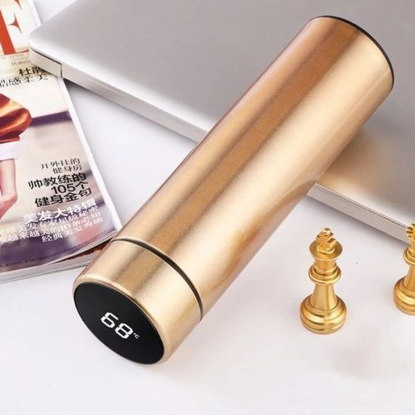 Temperature Display Vacuum Insulated Water Bottle Thermo Flask Made Of Premium Stainless Steel Coffee Cup (random Color)( 500ml )