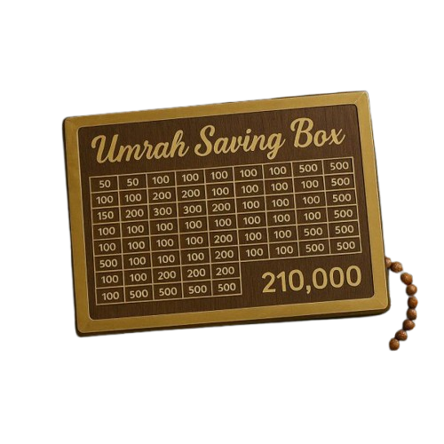 Wooden  Umrah Saving Box